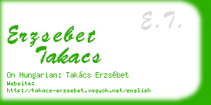 erzsebet takacs business card