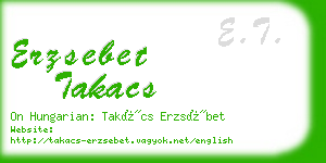 erzsebet takacs business card